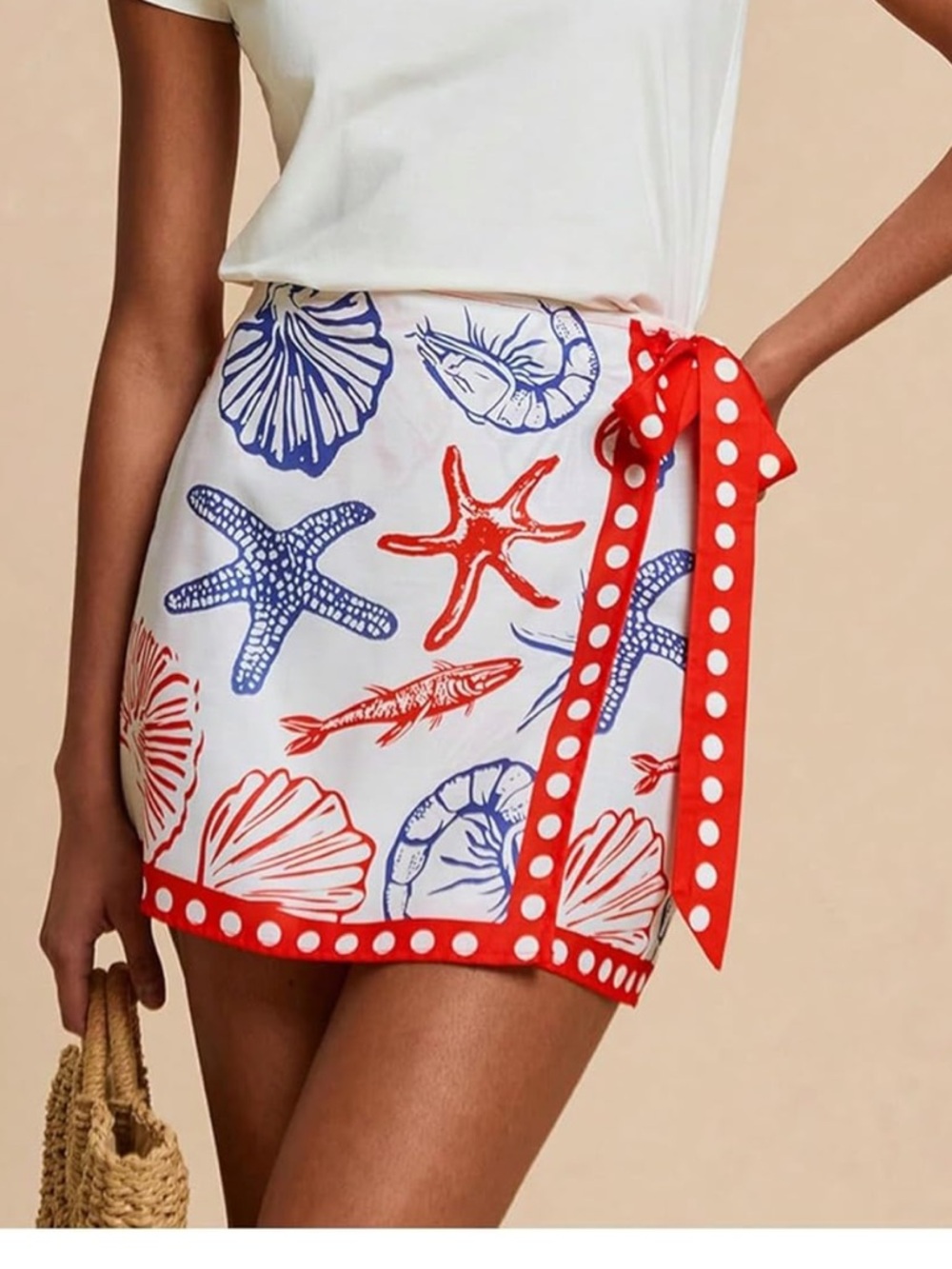 Coastal Wrap Mini Skirt- XS, NEW WITH TAGS